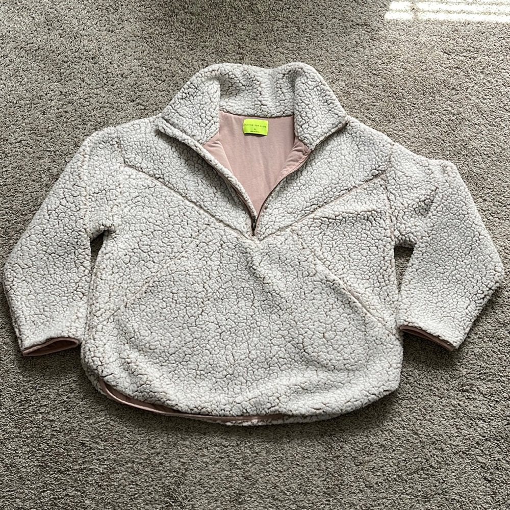 XL light pink fleece pull over